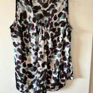 Liz Claiborne Abstract Print Sleeveless Blouse